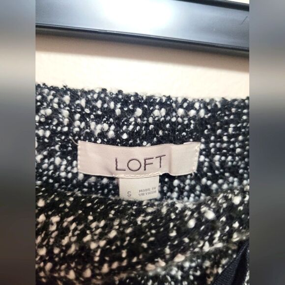 Loft Black and White Marled Skirt Women's Small - Picture 2 of 4